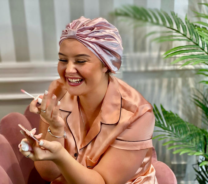 Say Bye Bye to bed head with a silk hair wrap